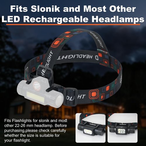 Lenporl 5 PCS Headlamp Holder Mounting Clip Buckle Headlight Flashlight Mount Stand for Slonik and Most Other 22mm -26mm LED Headlamps Flashlight Rechargeable (Not Include Head Lamp)