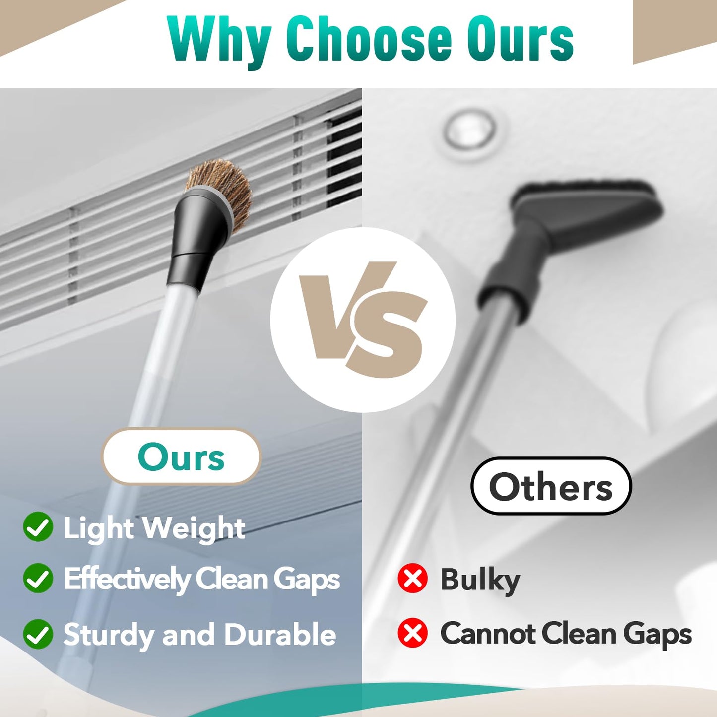 Gfdoso Vacuum Cleaner Dust Brush for Miele C and S Series, 35mm Dusting Brush SSP-10, 07132710, 360° Swivel Neck Replacement Dusting Brush for Vacuuming Sofas, Keyboard, Tables Any Furniture