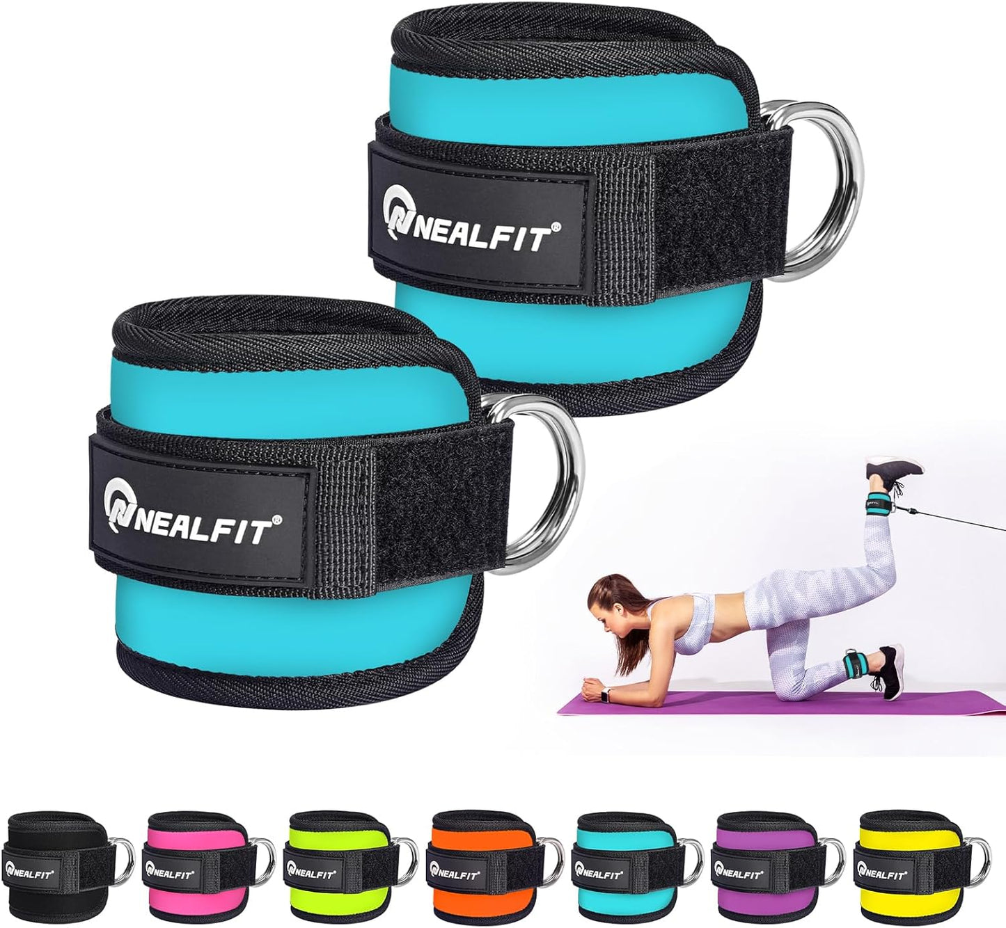 Skiennix Ankle Strap for Cable Machine - Versatile Gym Cuff for Kickbacks & Glute Workouts