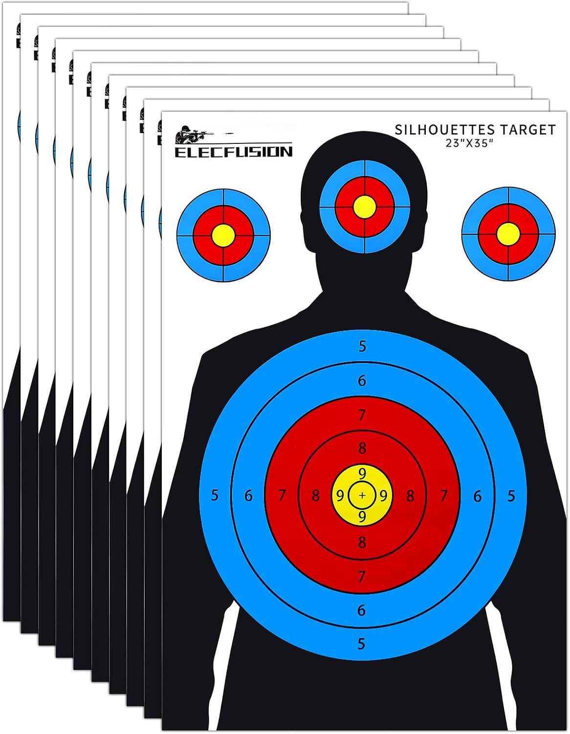 Silhouette Shooting Targets - 23X35 Inch Paper Targets for Indoor/Outdoor Shooting Ranges | Ideal for Handguns, Rifles, and Airsoft Guns