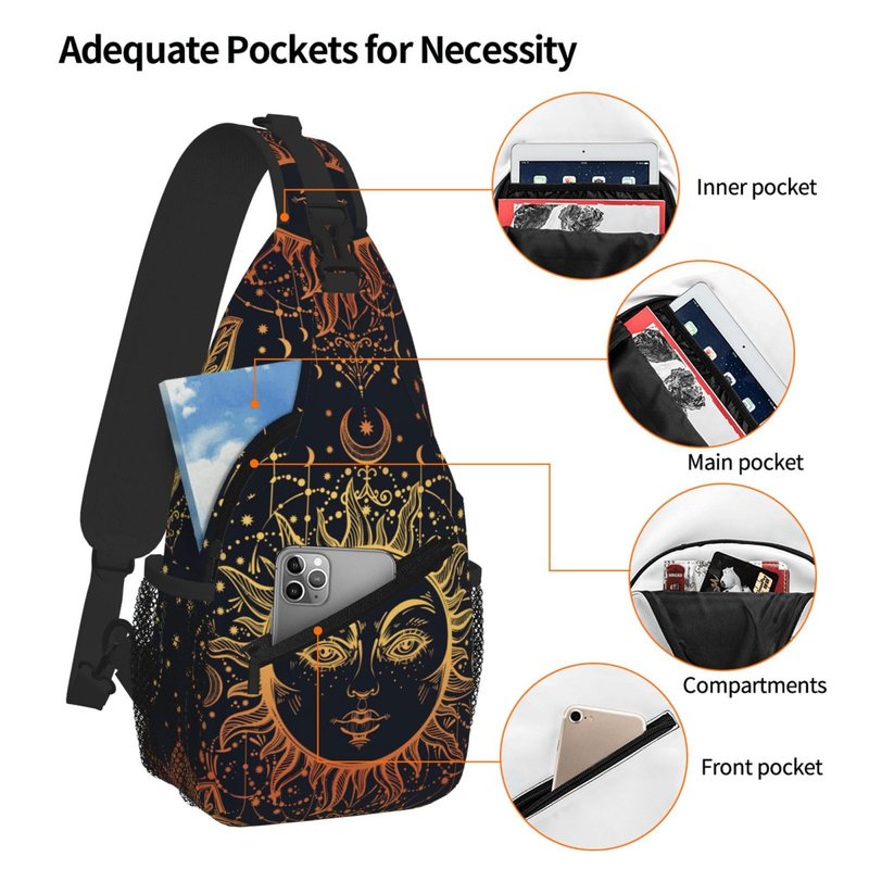 OEDTF Crossbody Bags for Women Men,Carlo Sun Large Capacity Sling Bag Trendy Shoulder Bag Backpack with Adjustable Strap for Outdoor Hiking