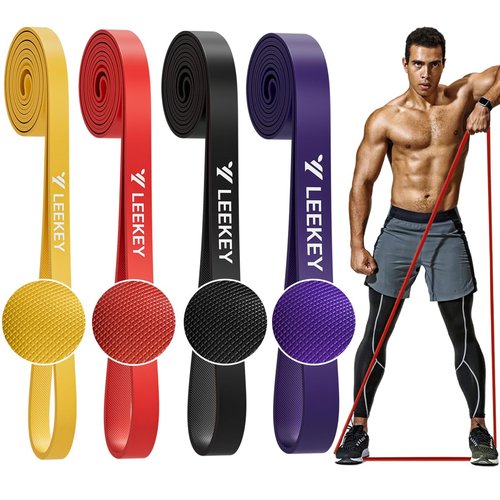 LEEKEY Resistance Bands, Exercise Bands with Bag, 5-85LB Home Strength Bands for Working Out, Travel, Gym Room, Physical Therapy - USA Original Patent