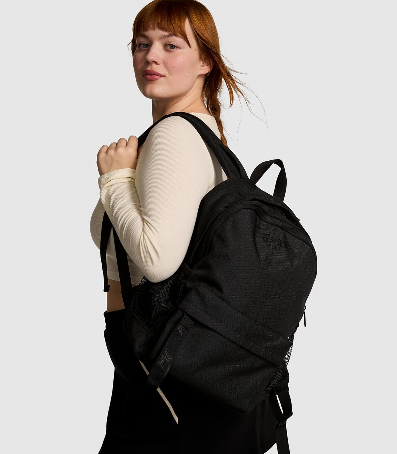 Victoria's Secret Classic Canvas Backpack - Stylish Black Design for Women | One Size Fits All