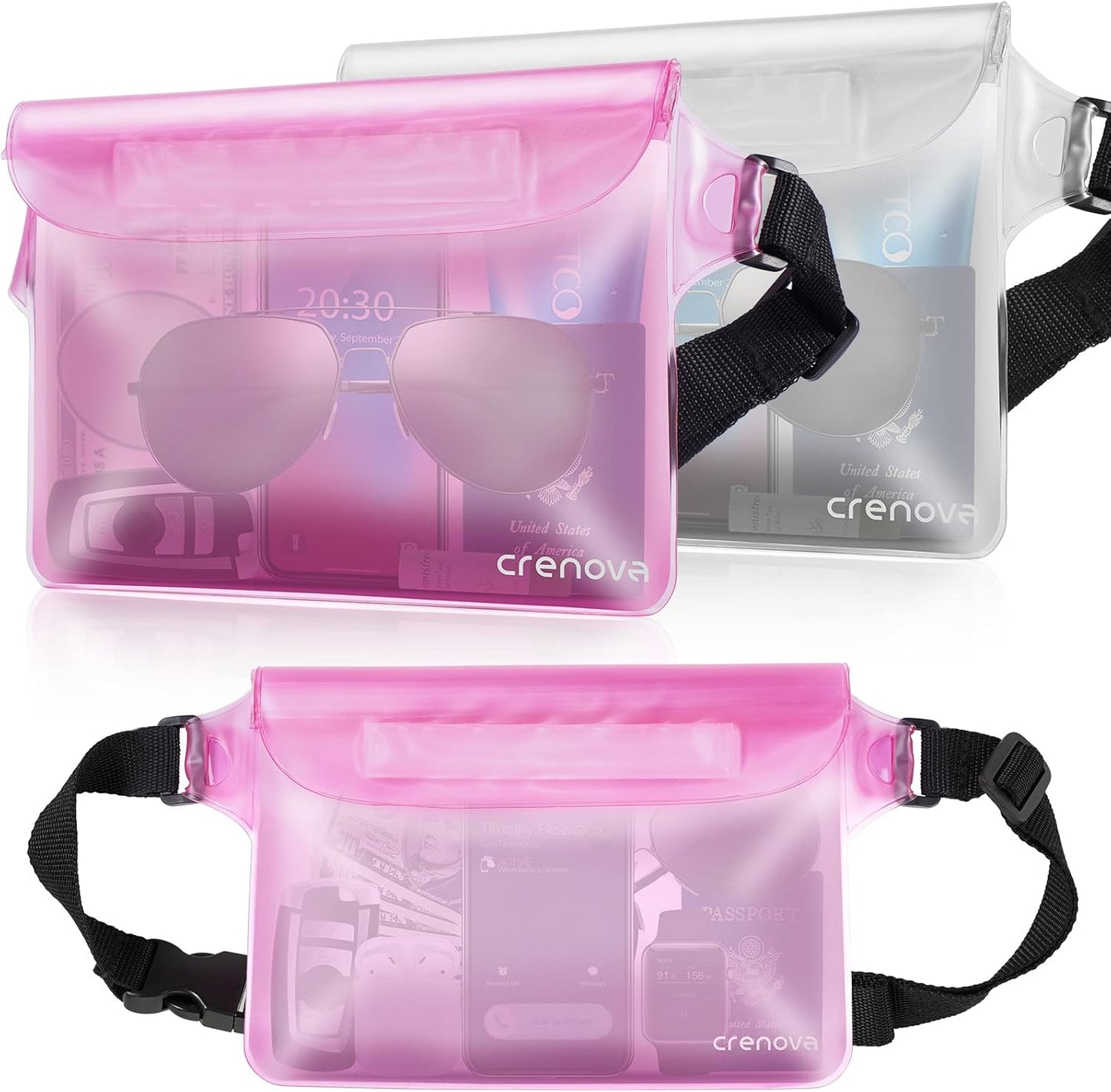 Skiennix Waterproof Fanny Pack - Sandproof Dry Bag for Beach & Travel | Floating Pouch for Phone & Passport