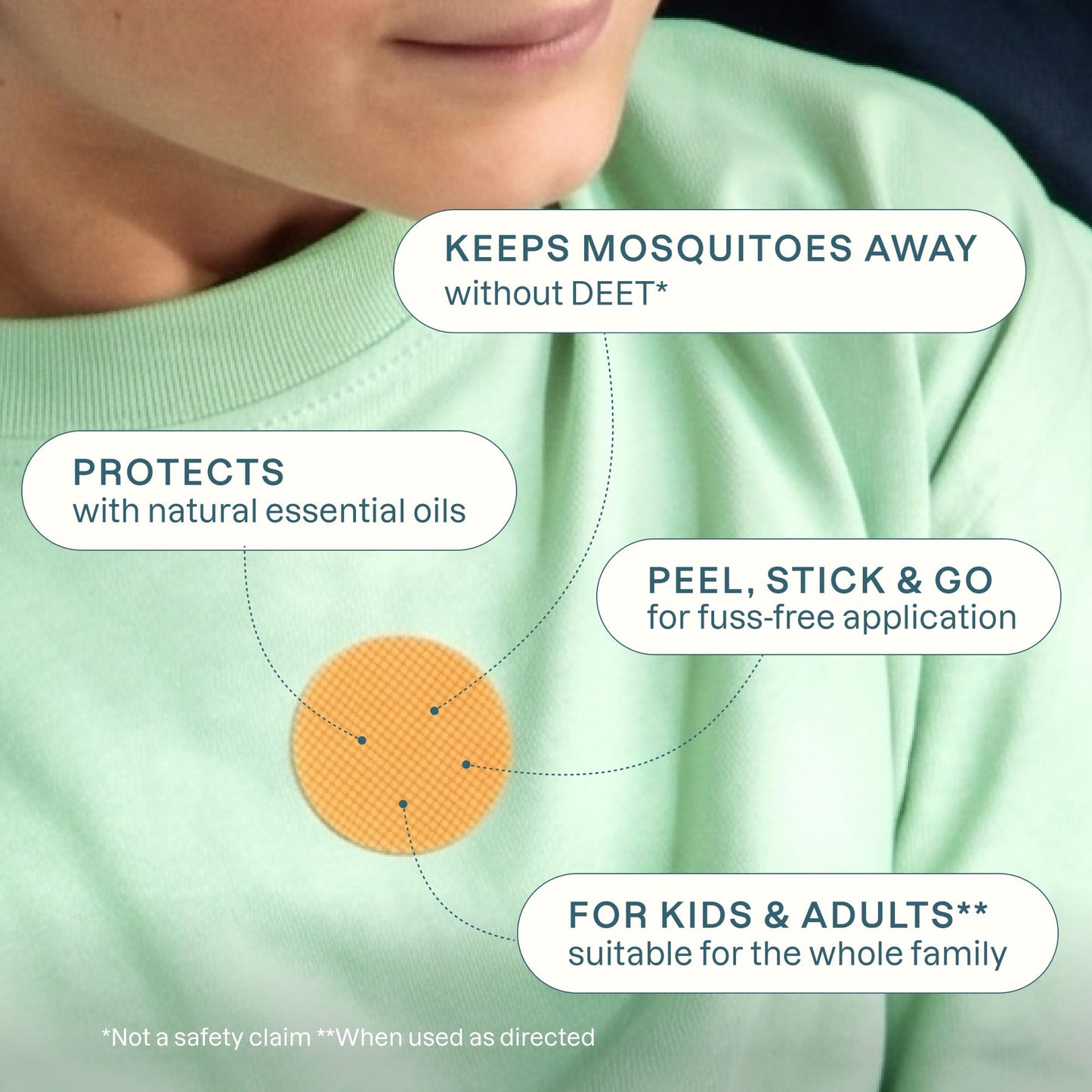 Cliganic Mosquito Repellent Stickers (160 Pack) - Patches for Kids & Adults, Natural DEET-Free, Citronella Essential Oil Infused