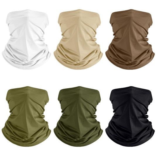 Geyoga Summer UV Protection Cooling Neck Gaiter,Khaki,6 Pcs