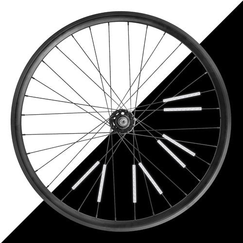 HARFINGTON 36pcs Bike Reflective Spoke Skins 0.2" Plastic Bicycle Spoke Reflectors Spoke Covers Trim Wrap Wheel 360°Visibility for Road Mountain Bike Motorcycles Decoration, Yellow