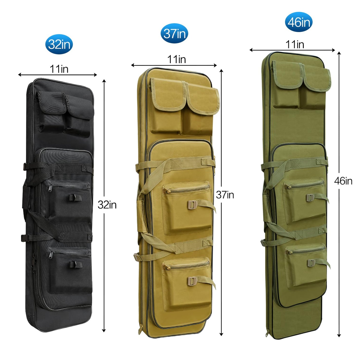 RUBY.Q 32" Bag, Portable Khaki Case for Storage and Transportation