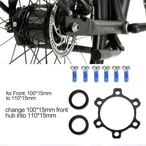 Dymoece 142 To 148 Boost Adapter,Bike Hub Adapter Conversion Front 100*15 to 110*15 Rear 142*12 to 148*12 ycle Freewheel Threaded Hubs Adaptor Disc Brake Rotor Bolts(142*12mm to 148*12mm(for rear))