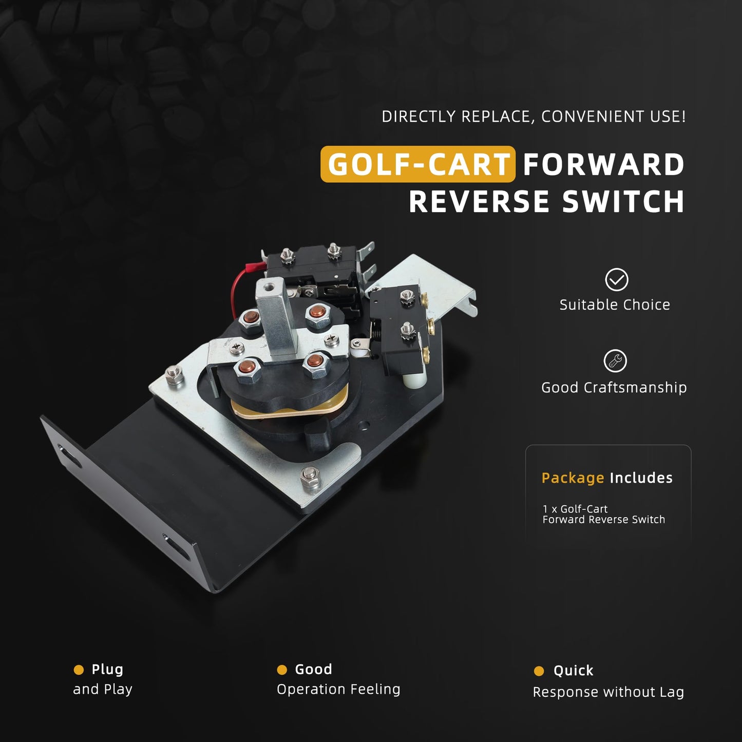 JAVOUKA Golf-Cart Forward Reverse Switch Compatible with EZGO 36v Marathon Golf-Cart 1989-1994.5 OE：25396-G2,25259-G2,21744-G1