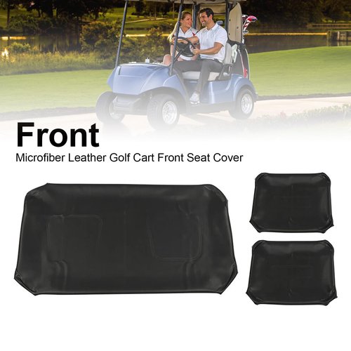 Fepinc Golf Cart Seat Cover Set, Golf Cart Seat Covers for PRE-2000 DS Dress UP Cover Replacement Cover Breathable Micro Fiber Leather Seat Cover (for 1982-2000 PRE-2000 DS Black)