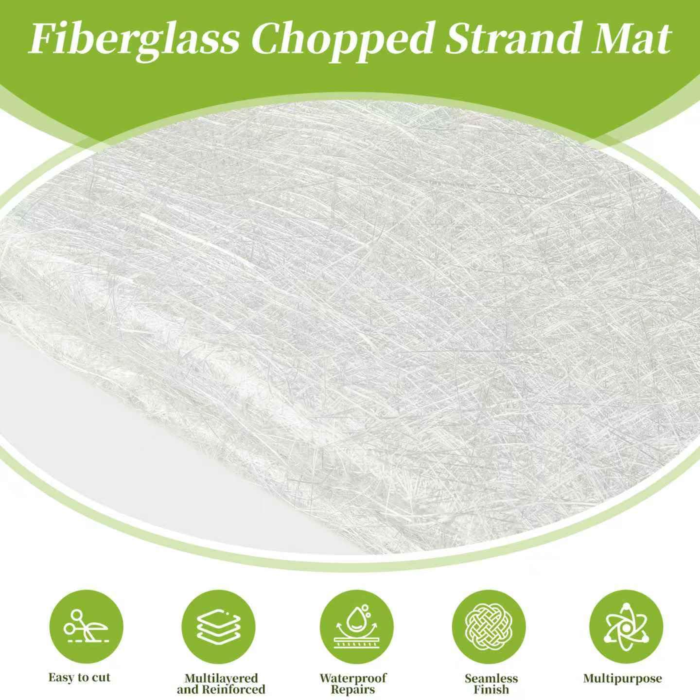 Skiennix Fiberglass Chopped Strand Mat - Strong 1.5 oz Glass Fiber for Structural Repair | 4 Inch x 15 Yards