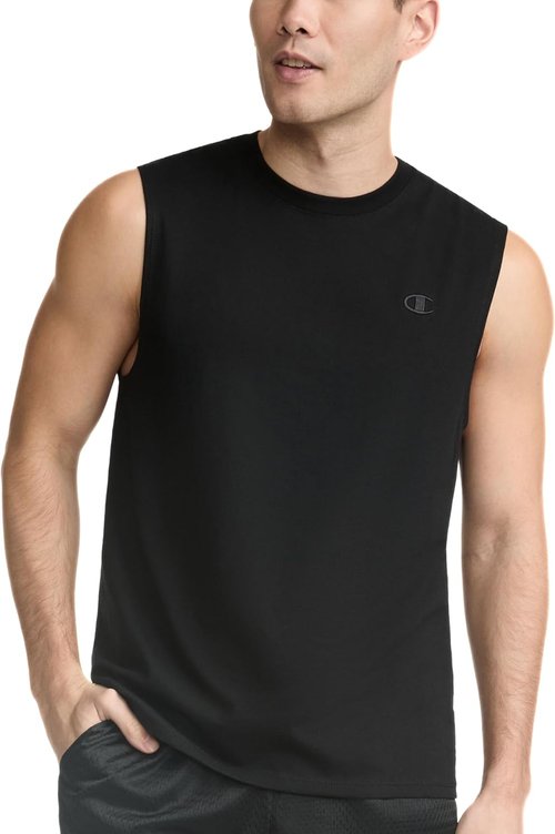 Champion Men's Muscle Tank - Classic Graphic Sleeveless Tee for Men | Regular & Big Tall Sizes