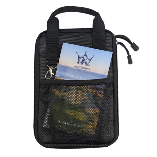 Foretra Golf Valuables Pouch - Rugged Ballistic Nylon, Fits Most Golf Bags, Dual Zippers, Inside & Mesh Pockets, Handle & Clasp for Easy Carrying