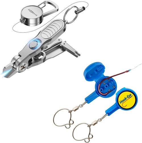 HOOK-EZE Fishing Knot Tying Tool - Effortlessly Tie Knots & Protect from Fish Hooks | 3-in-1 Fishing Line Cutter