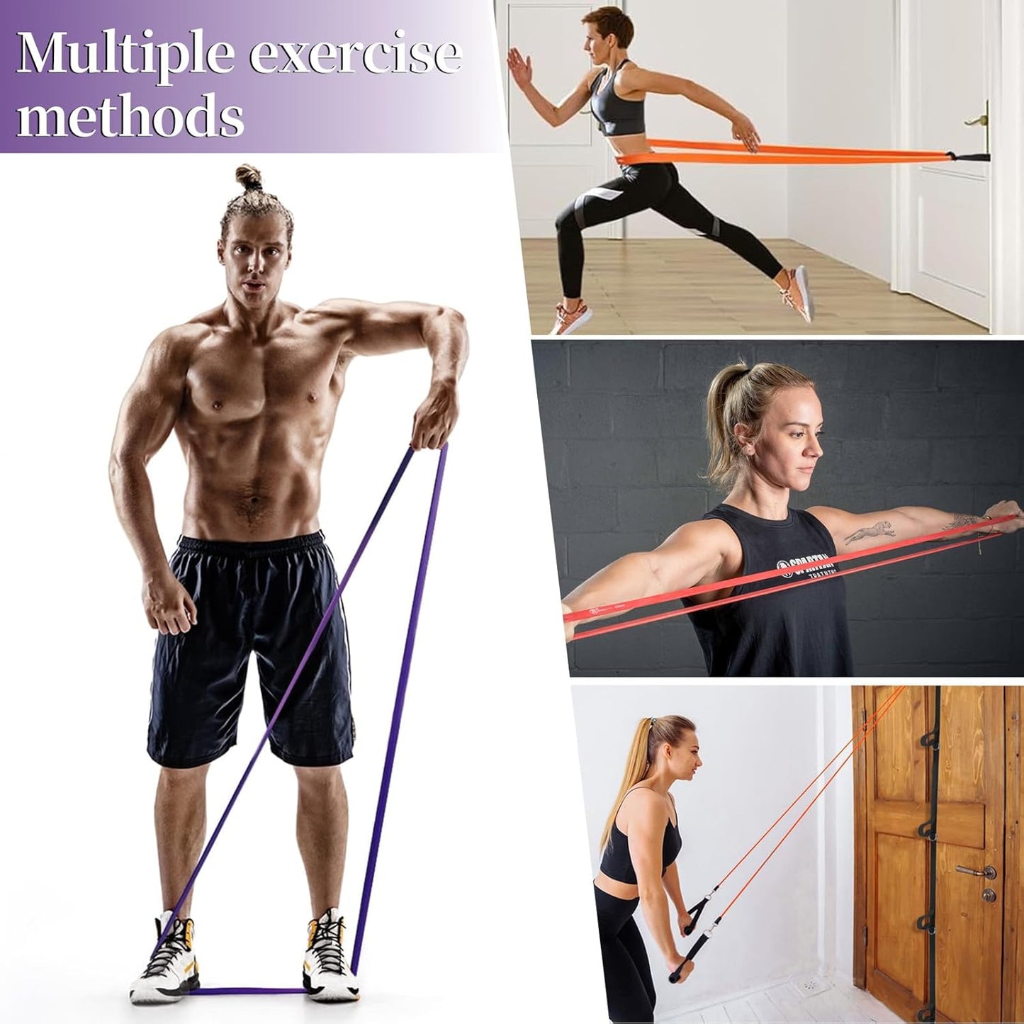 Skiennix Resistance Bands - Versatile Workout Bands for Men & Women | Includes Door Anchor & Handle