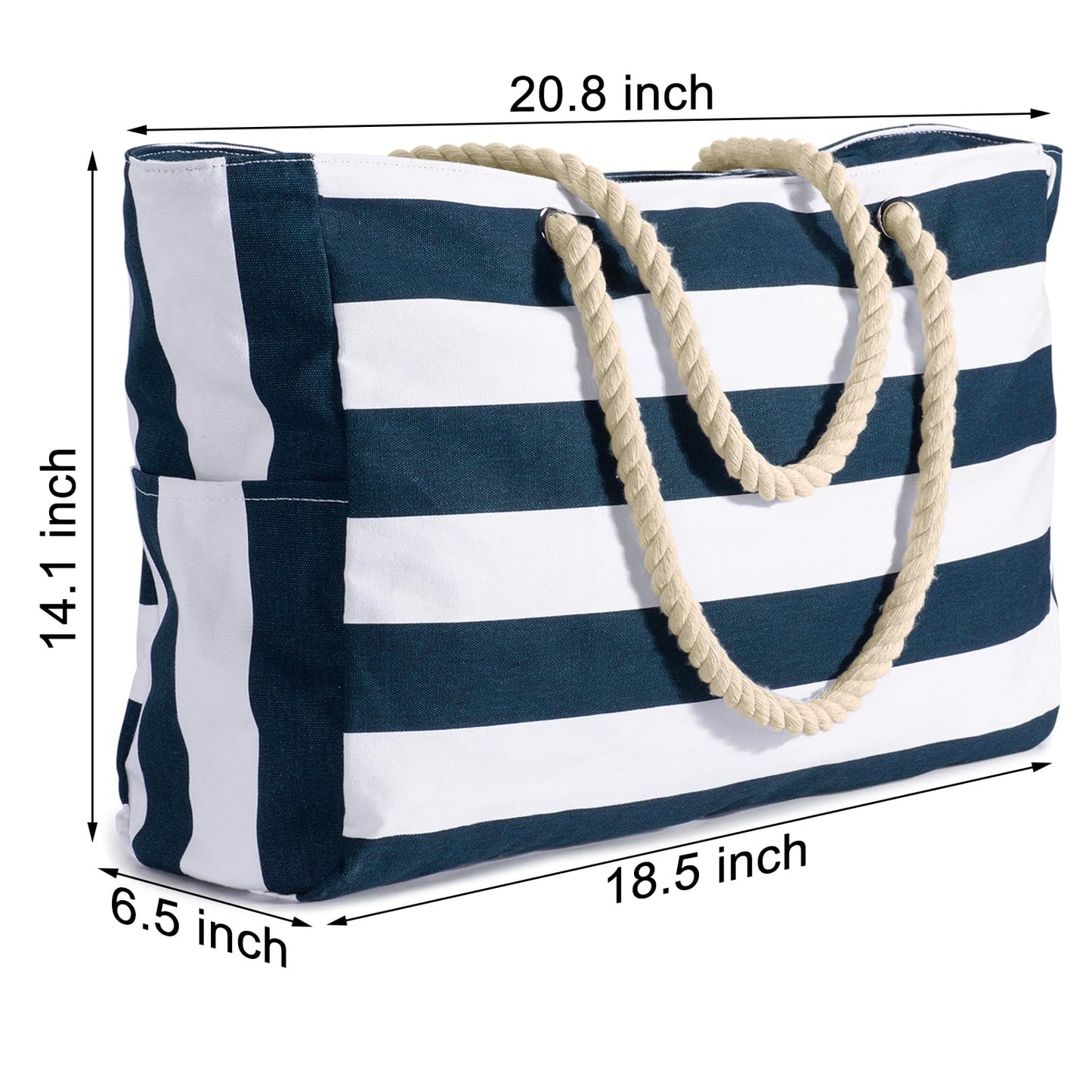 Becokan Beach Bags for Women Large Waterproof Beach Tote Bag Zipper Beach Bags Waterproof Sandproof Swim Pool Bag Large Tote