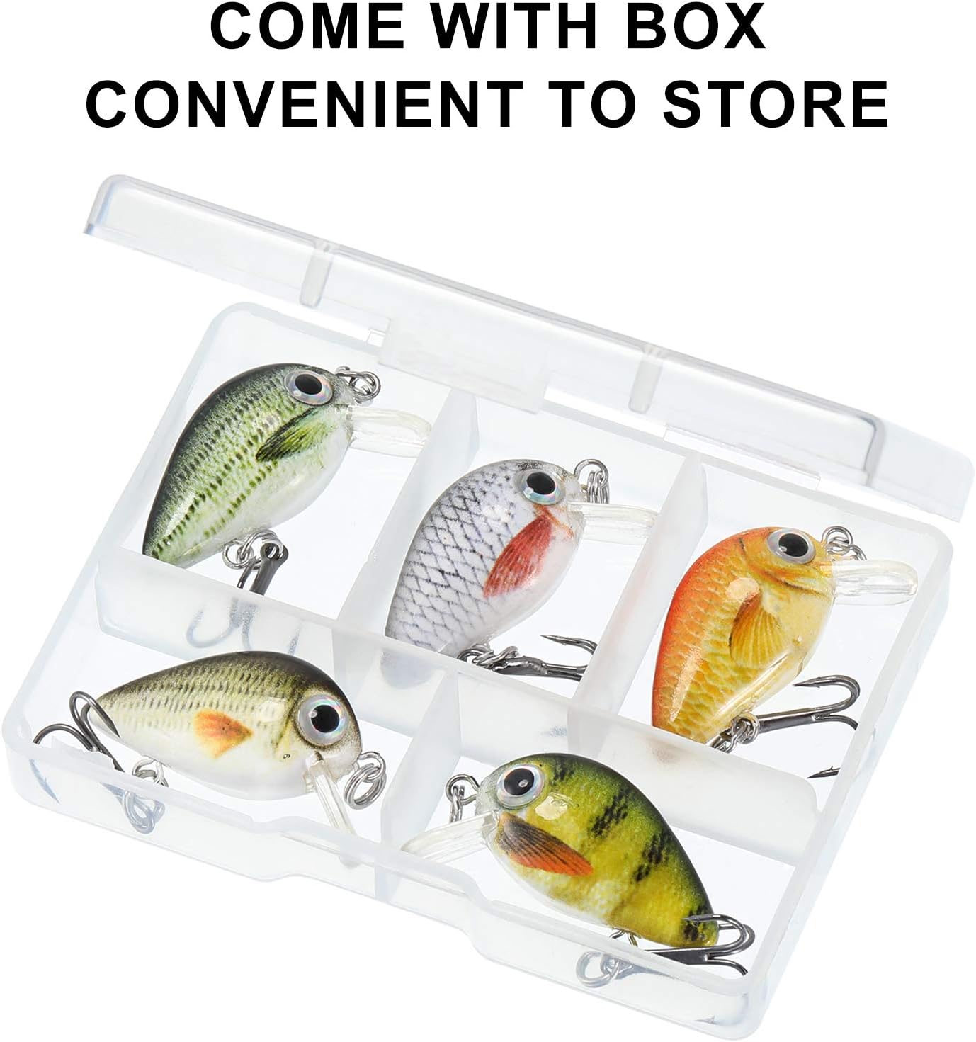 Skylety Mini Fishing Lures - 10-Piece Hard Bait Set for Freshwater & Saltwater | Ideal for Trout, Bass, Perch