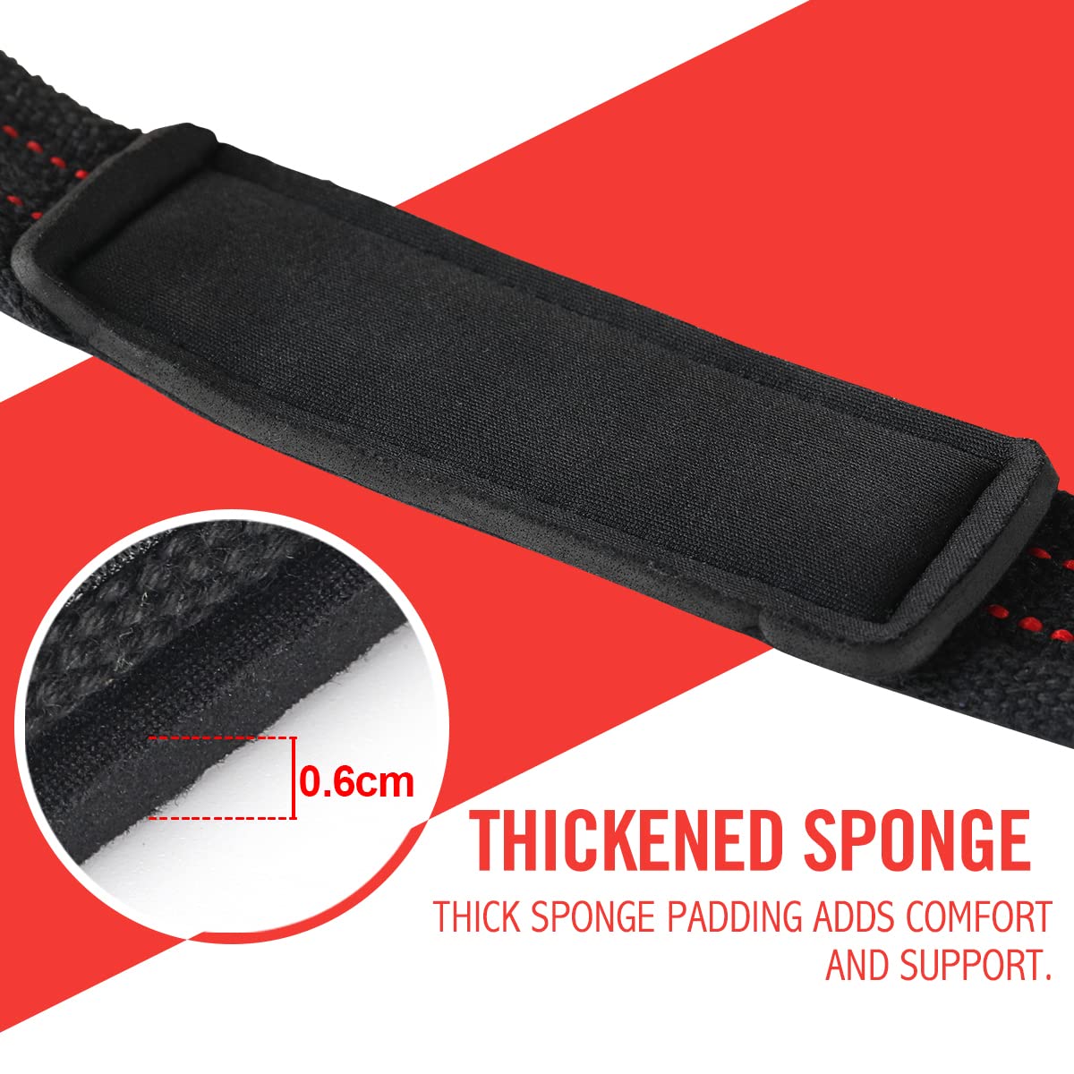 OHMY FIT 24" Padded Cotton Power Grip Straps - Versatile Gym Lifting Straps for Weightlifting, Deadlifting & Strength Training - Durable Wrist Lifting Straps for Men & Women - Gym Workout Grip Straps
