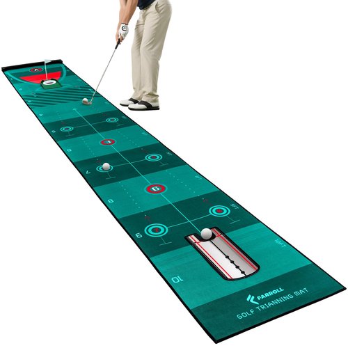Golf Putting Mat Putting Green Indoor Outdoor Training Aid with Putting Cup Putting Mirror Practice Putting Matt for Backyard Home Office (Putting mat)