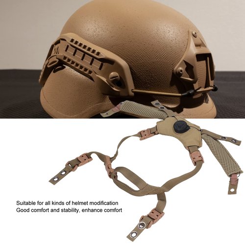 Helmet Dial Suspension System Chin Strap, Tactical Airsoft Helmet Chin Strap, Advanced Fast Helmet Replacement Accessory for Outdoor