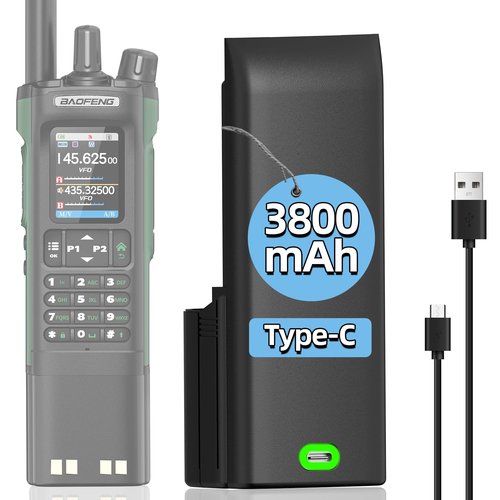 BAOFENG DM32 Radio Battery 3800mAh Battery for baofeng UV-32 DM-32 UV32 Walkie Talkies With USB-C Charger BC-32UV for Two Way Radio