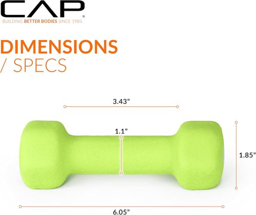 CAP Barbell Neoprene Dumbbell Weights - Durable Pairs & Sets in Multiple Colors