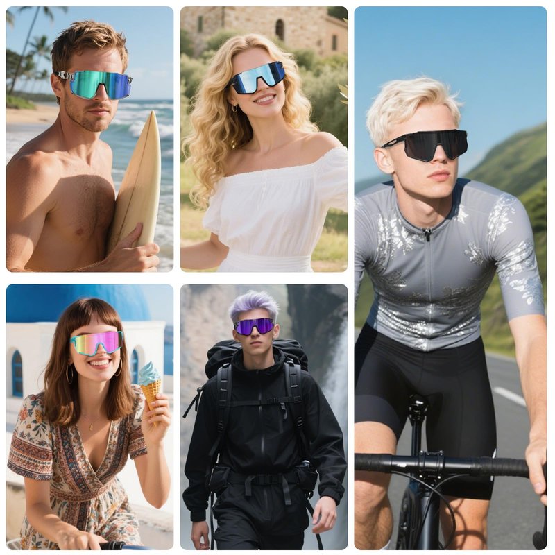 Suertree Polarized Cycling Sunglasses for Men Women UV Protection with Myopia Clip Baseball Biking Running MTB Sun Glasses