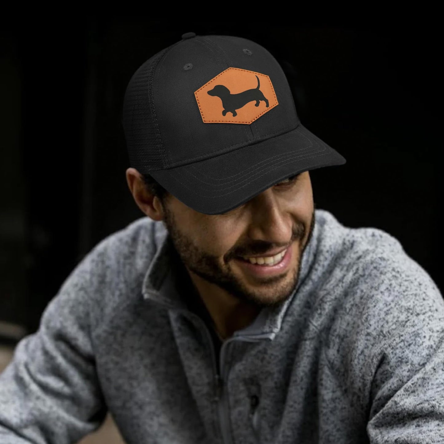 Lussues Nee Dachshund Baseball Cap for Dog Lovers,Adjustable Baseball Hats for Men Women Black