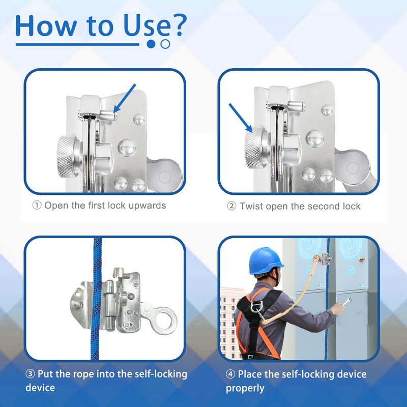 YERGOFE Climb Self Locking Rope Grab