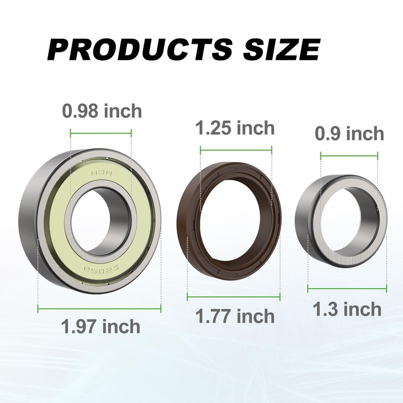 10L0L Golf Cart Rear Axle Bearing Bushing & Oil Seal Kit Fuel Seal Fit for Club Car DS & Precedent 1986-2014 Electric, Bearing Shaft Kit Replace OEM 1011291 1014207 1013794