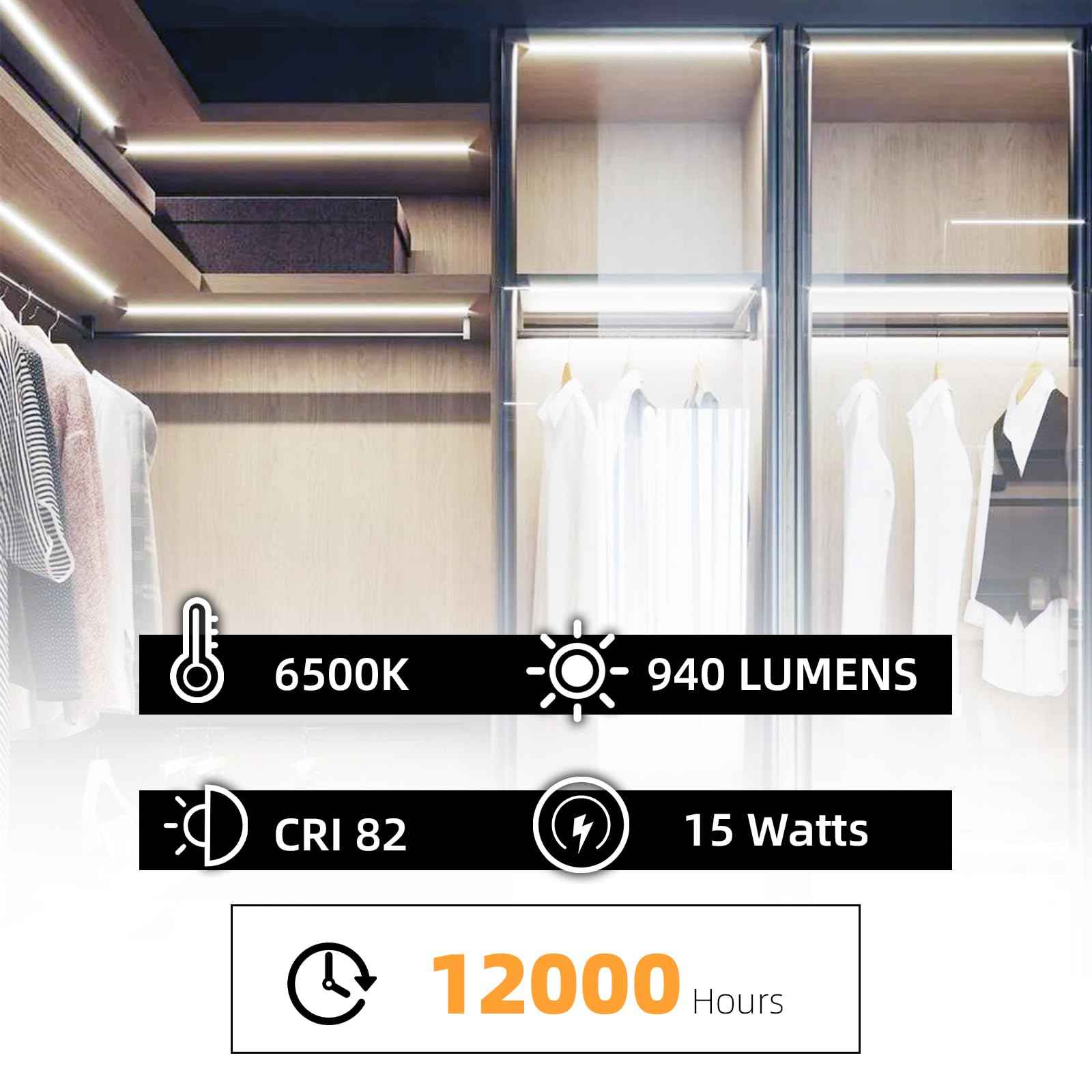 coospider-repta 6 Pack F15T8 18 Inch 15W T8 Fluorescent Replacement Tube Bulb Daylight 6500K Medium Bi-Pin G13 Base 6 Count