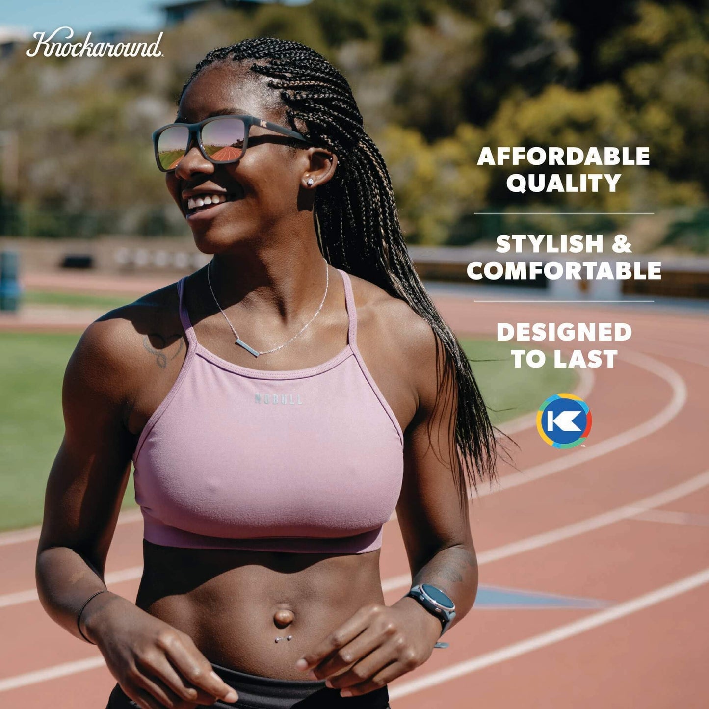 Knockaround Square Polarized Sunglasses for Men & Women - UV400 Protection