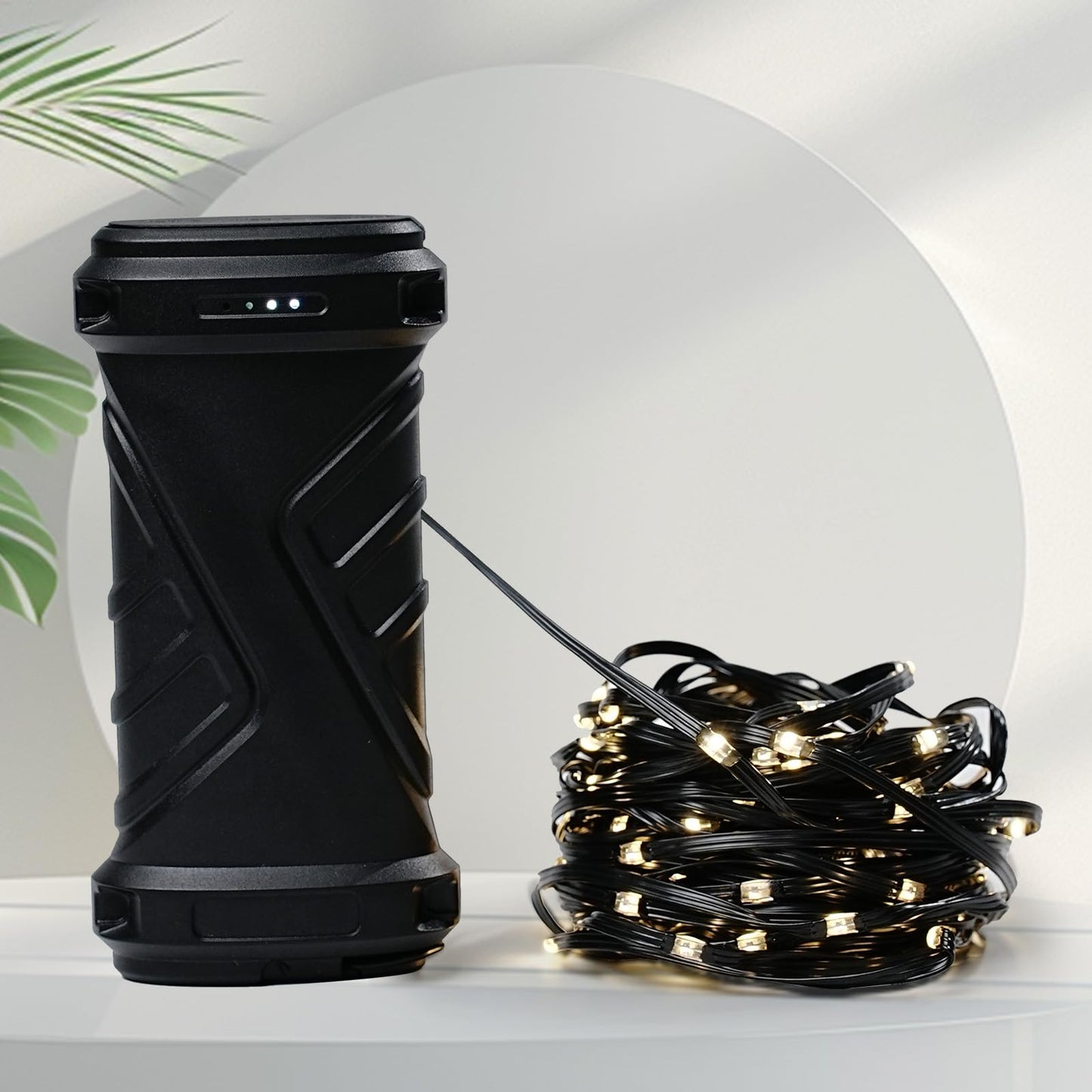 SANBEN Camping String Lights Rechargeable - 33Ft Quick Storage Portable Tent Lights with 6 Modes, Battery Operated Waterproof Hanging LED Lamp for Patio Garden Party Camping Essentials