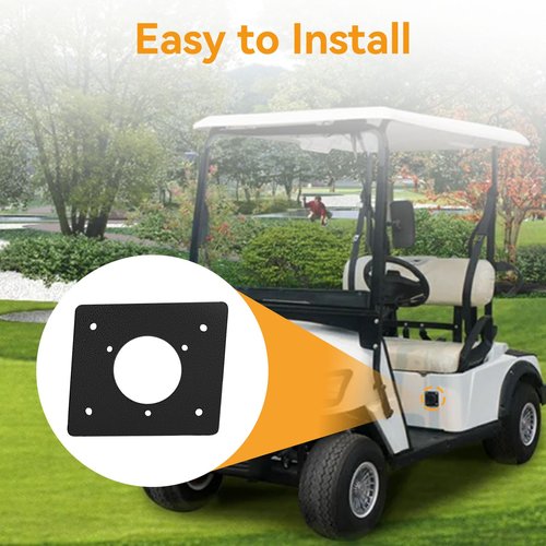 Jerbor Golf Cart Charging Port Adapter Fits for Noco GCP1, AC Charger Port Adapter Plate Fits for EZGO TXT 110v 36v