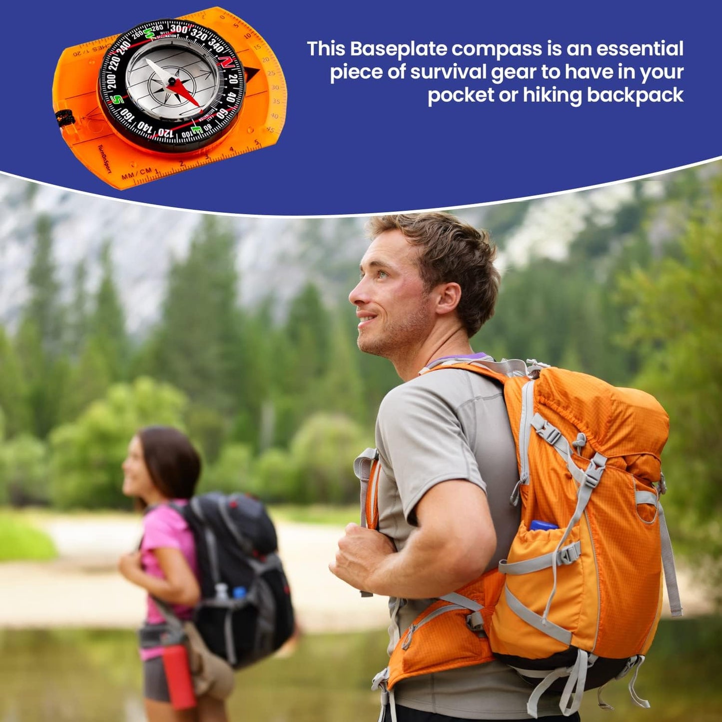 Orienteering Compass - Advanced Scout Compass for Hiking & Camping | Durable Baseplate for Kids
