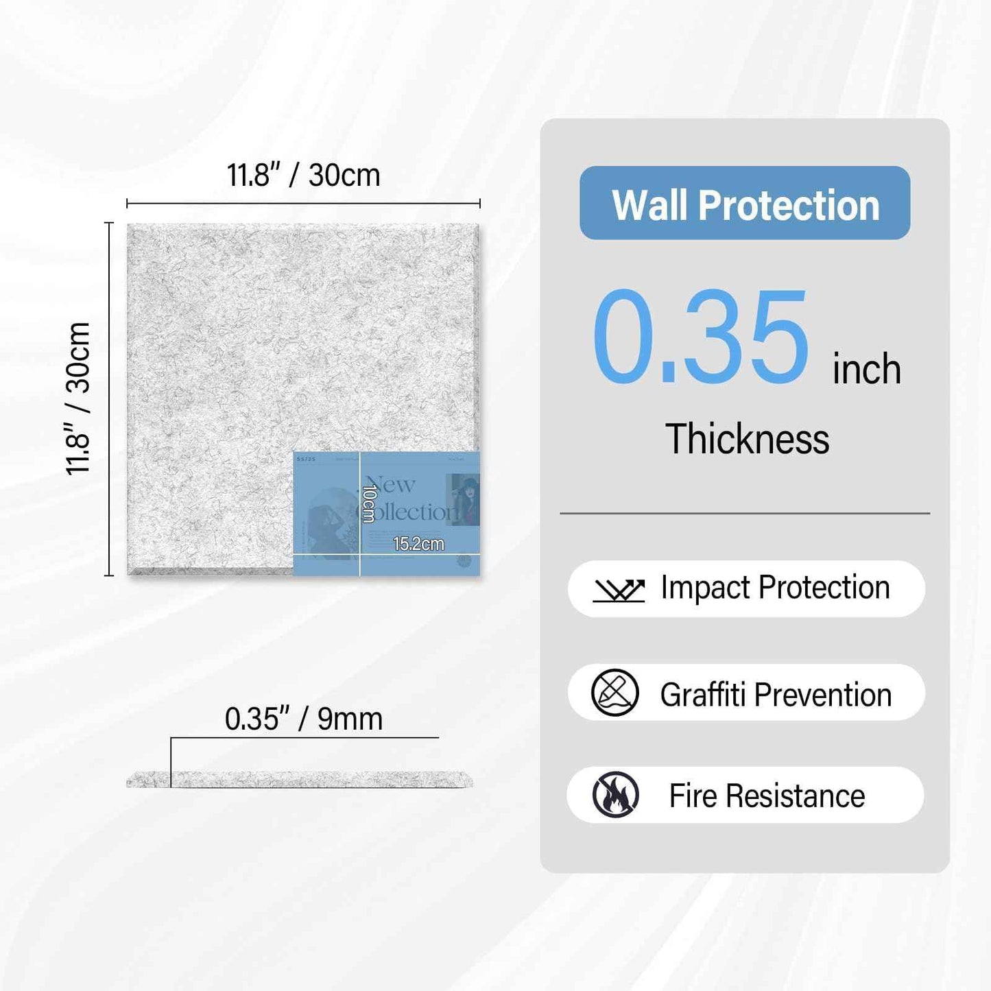 Baysola Large Cork Boards for Walls – 48 x 36 Self Adhesive Felt Wall Tiles, Ideal for Office Wall Organizing Bulletin Board, Easy to Install Cork Boards Felt Board