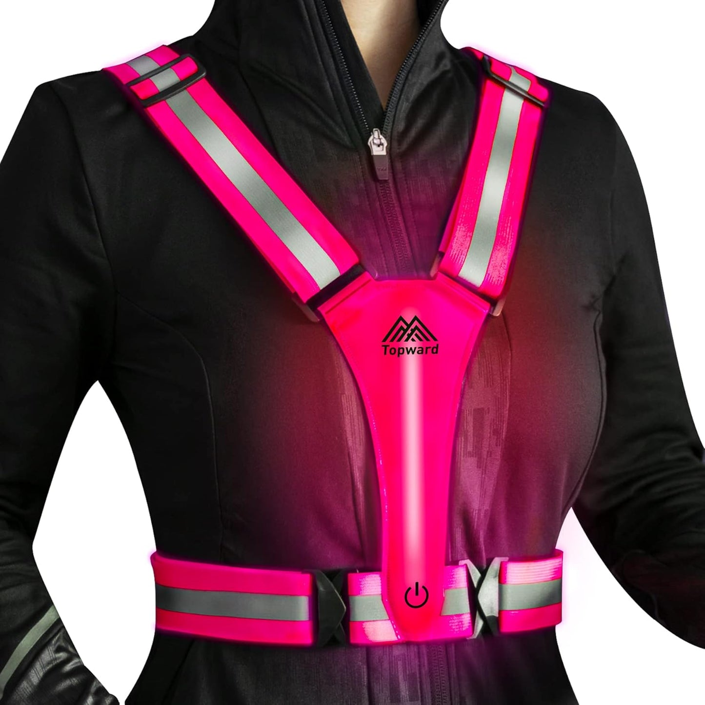Skiennix LED Reflective Vest - High Visibility Safety Gear for Night Walking & Cycling | Lightweight & Comfortable