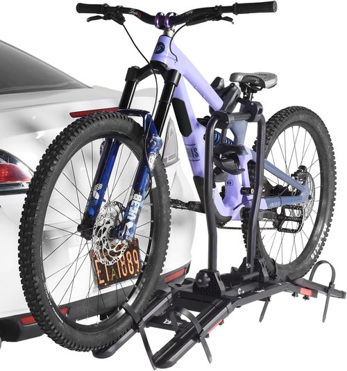 Bike Rack for 2 Bikes - Skiennix Heavy-Duty 100 lbs Capacity | Fits 16-29'' Bikes, Tilting & Folding Design