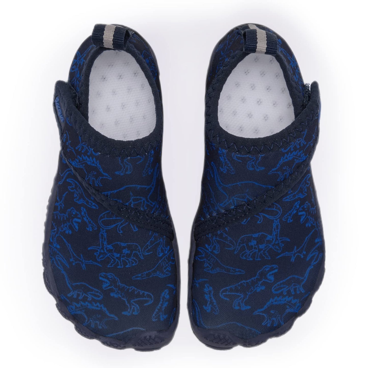 Racqua Toddler Boys Slip-On Quick Dry Kids Water Shoes Non-Slip Swim Beach Sport Shoes Outdoor Water Park Aqua Shoes Cute Toddler Blue Dinosaur 8