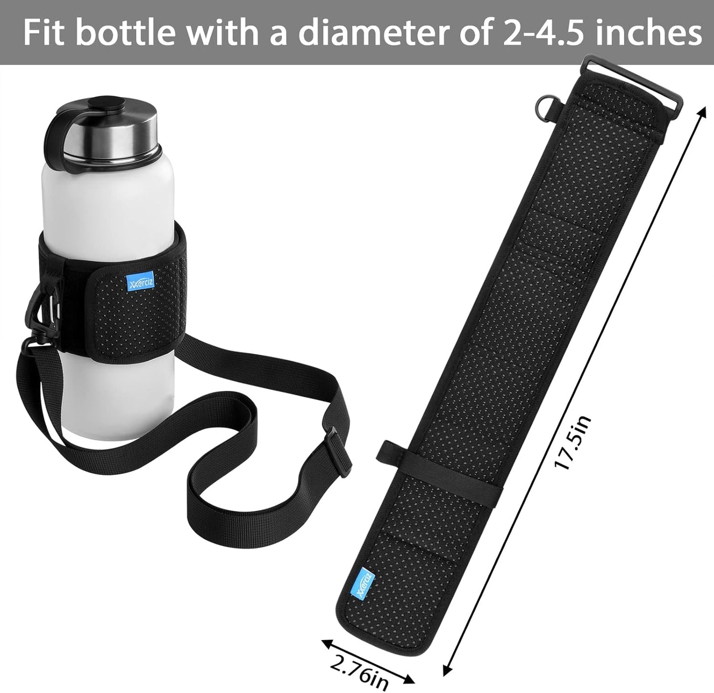 Xxerciz Water Bottle Carrier - Adjustable Shoulder Strap Sling for Hiking & Camping | Universal Fit