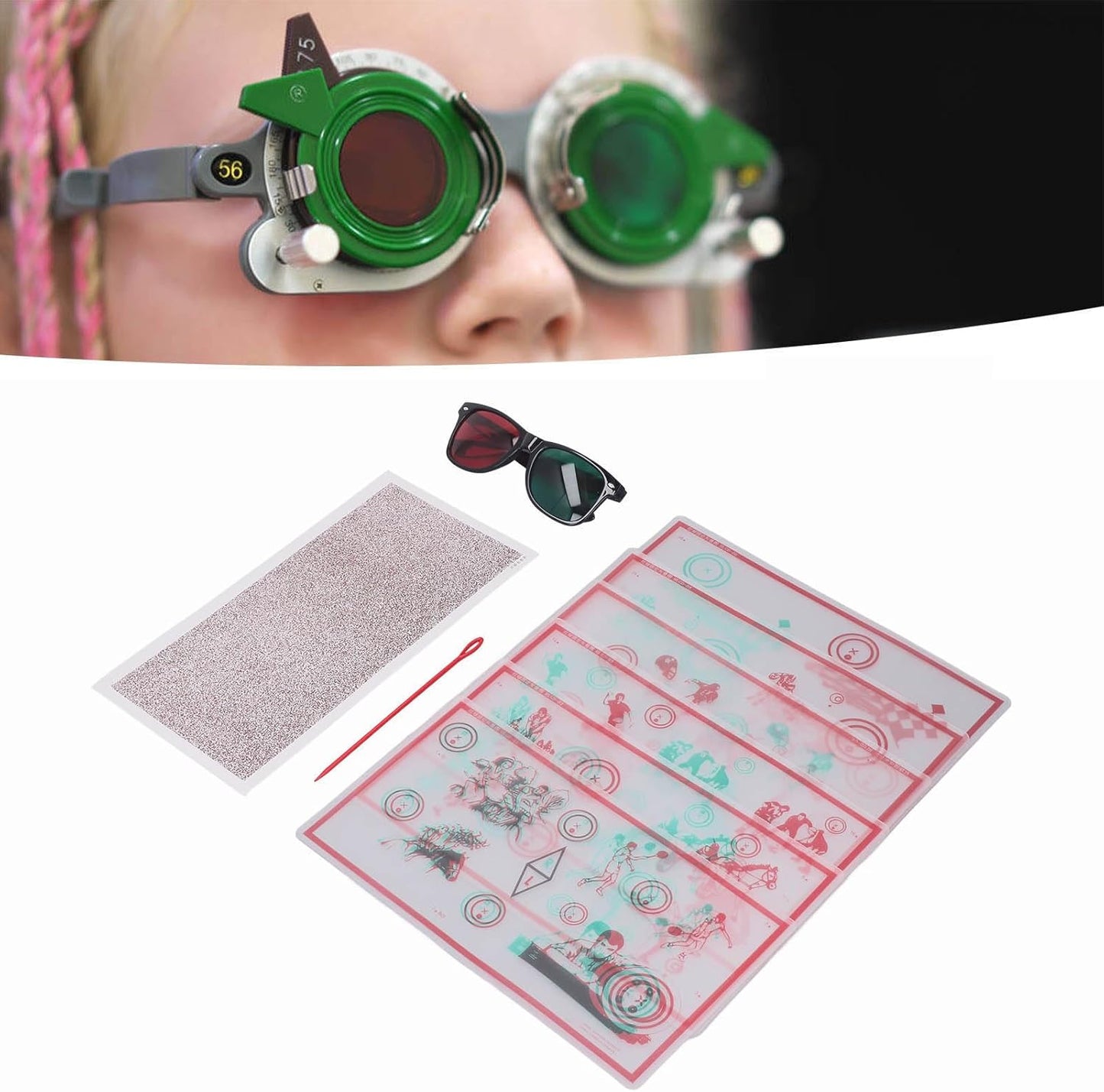 Regine Switzerland Vectograms for Eye Training - Improve Stereopsis & Convergence Insufficiency | Red & Green Design