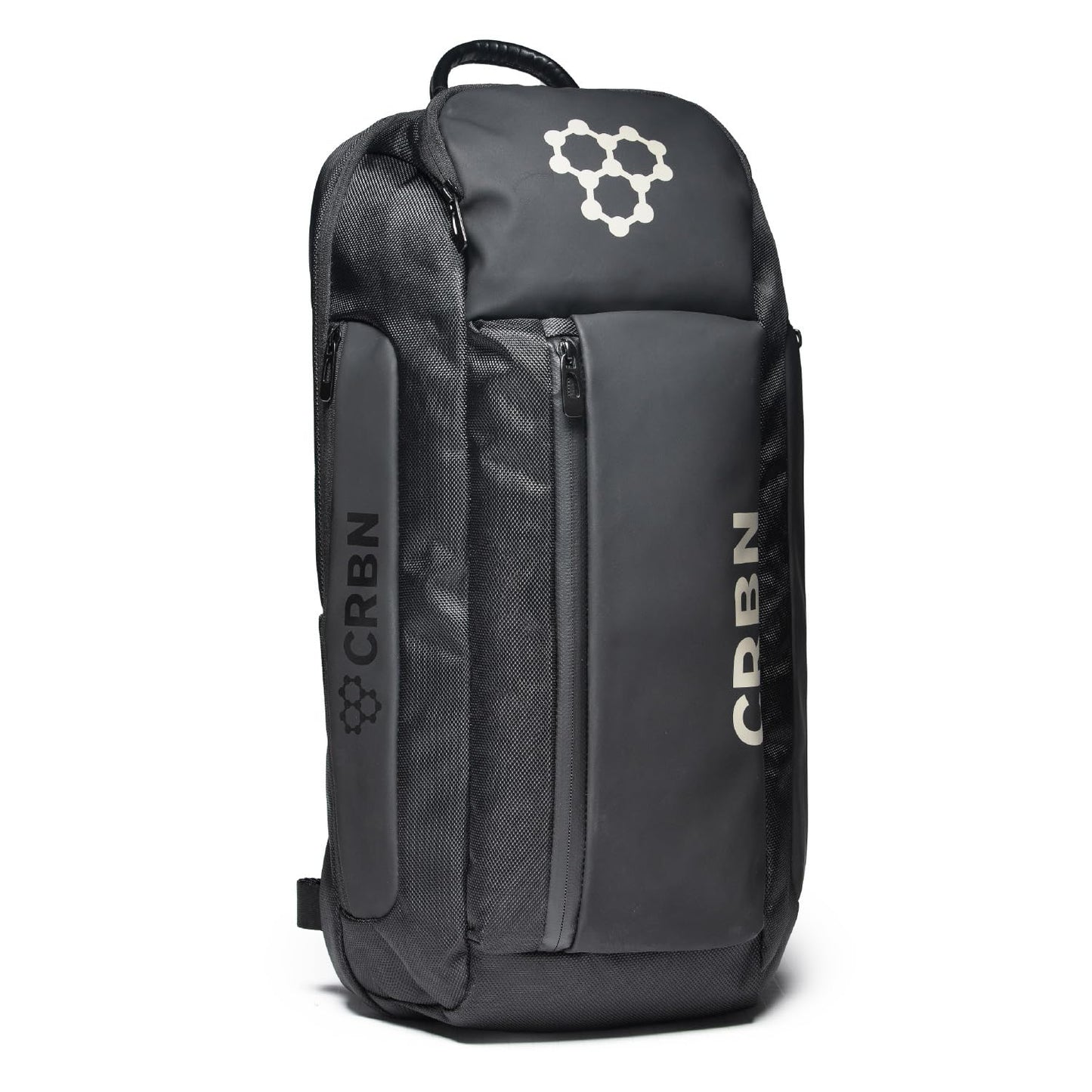CRBN Pickleball - Sling Bag – Pro Team Water-Resistant Paddle Holder for 3 Paddles, Balls & More (Black)