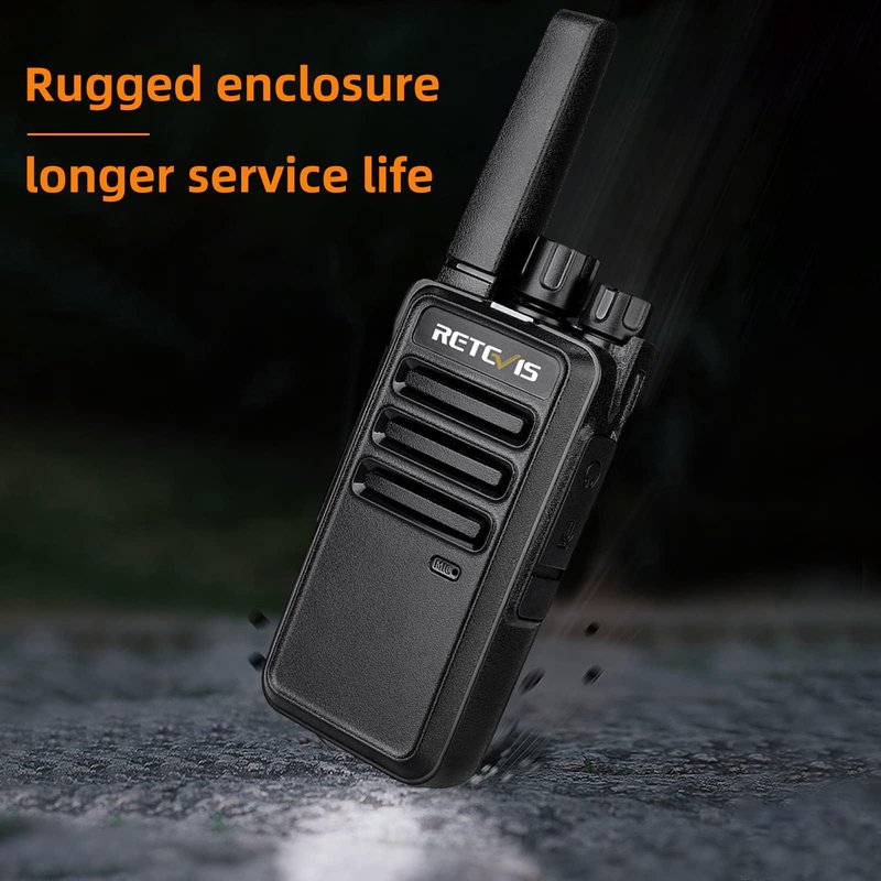 Retevis RT68 Walkie Talkies Rechargeable,Portable FRS Two-Way Radios for Adults,Heavy Duty 2 Way Radios Long Range,USB Charging Base,License Free Walkie Talkie for Road Trip Gifts Camping (2 Pack)