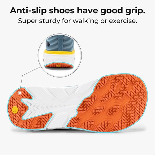 FitVille Wide Walking Shoes - Comfortable Lightweight Design with Non-Slip Cushioned Support | Men's Wide Toe Box
