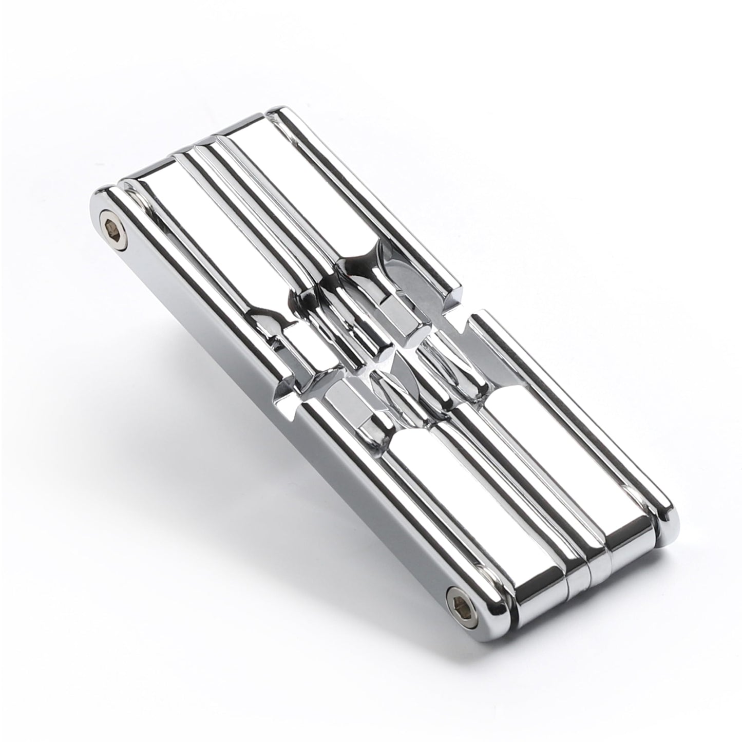 CECO USA 10 Function Bicycle Multi Tool, Ultra Slim Sized, Lightweight, Polished Chrome Finish, High Strength CR-V 6150 Tool Steel, Mountain Bike, Road Bike