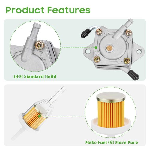 10L0L Golf Cart Fuel Pump Impulse Kit for Yamaha G8 G9 G14 G22 / DS/Precedent Gas Golf Cart with 290FE 350FE Kawasaki Engine, Replaces OEM 1014523, 1014524, JN6-F4410-00, JF2-24410-20