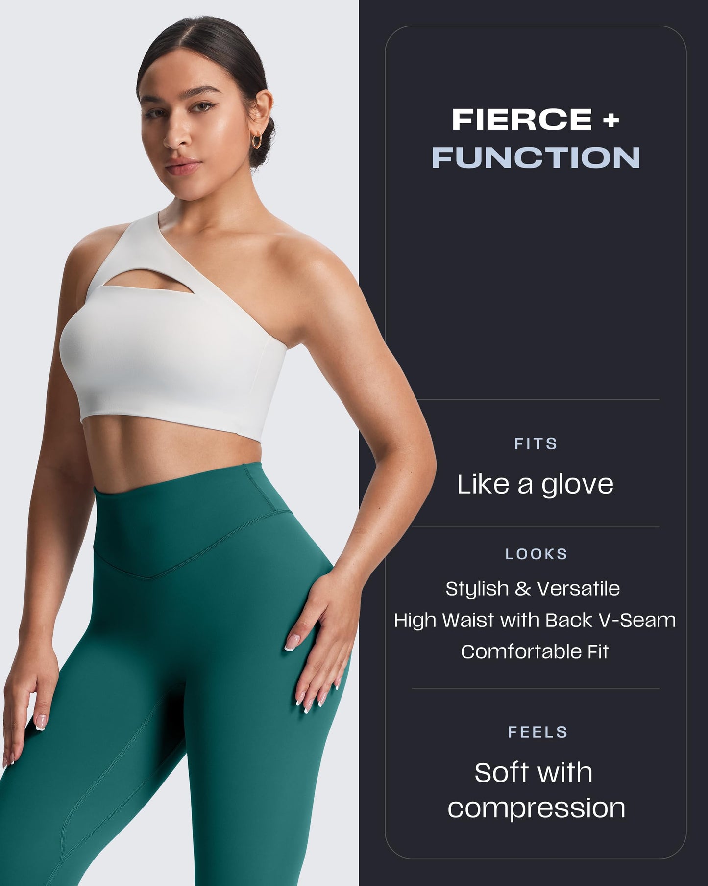 Aoxjox High Waisted Workout Leggings for Women Tummy Control Buttery Soft Yoga Metamorph Deep V Pants 26" (Deep Lagoon, Small)