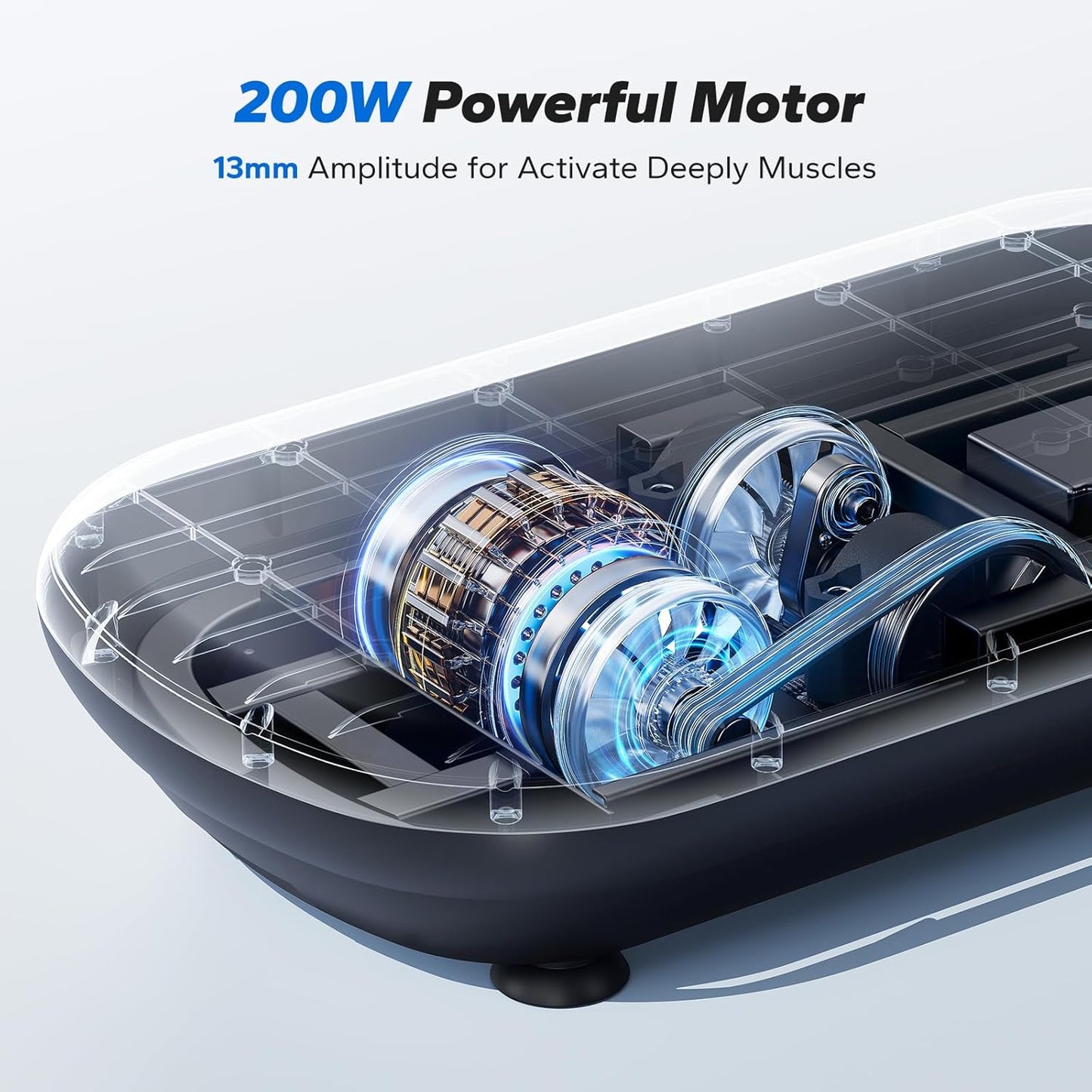 MERACH Vibration Plate Exercise Machine - 440 Lbs Capacity, Bluetooth & Silicone Pedal for Weight Loss & Lymphatic Drainage
