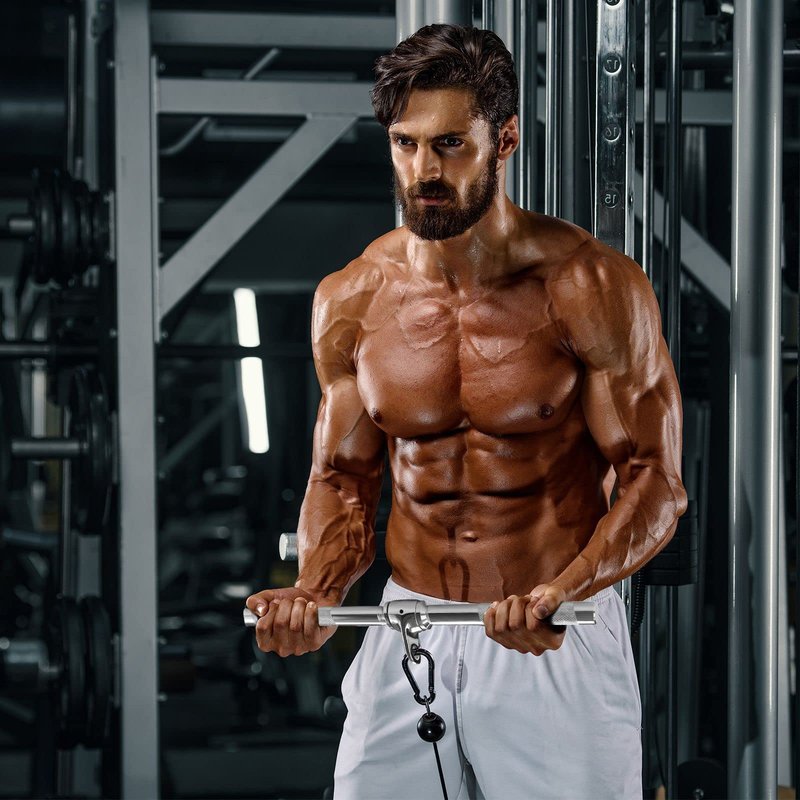 A2ZCARE Combo Cable Attachments for Gym, Cable Machine Accessories, LAT Pull Down Attachment with Multiple Option (D. Combo Tricep Rope, Rotating Bar, V-Bar and 2 Snap Hook)